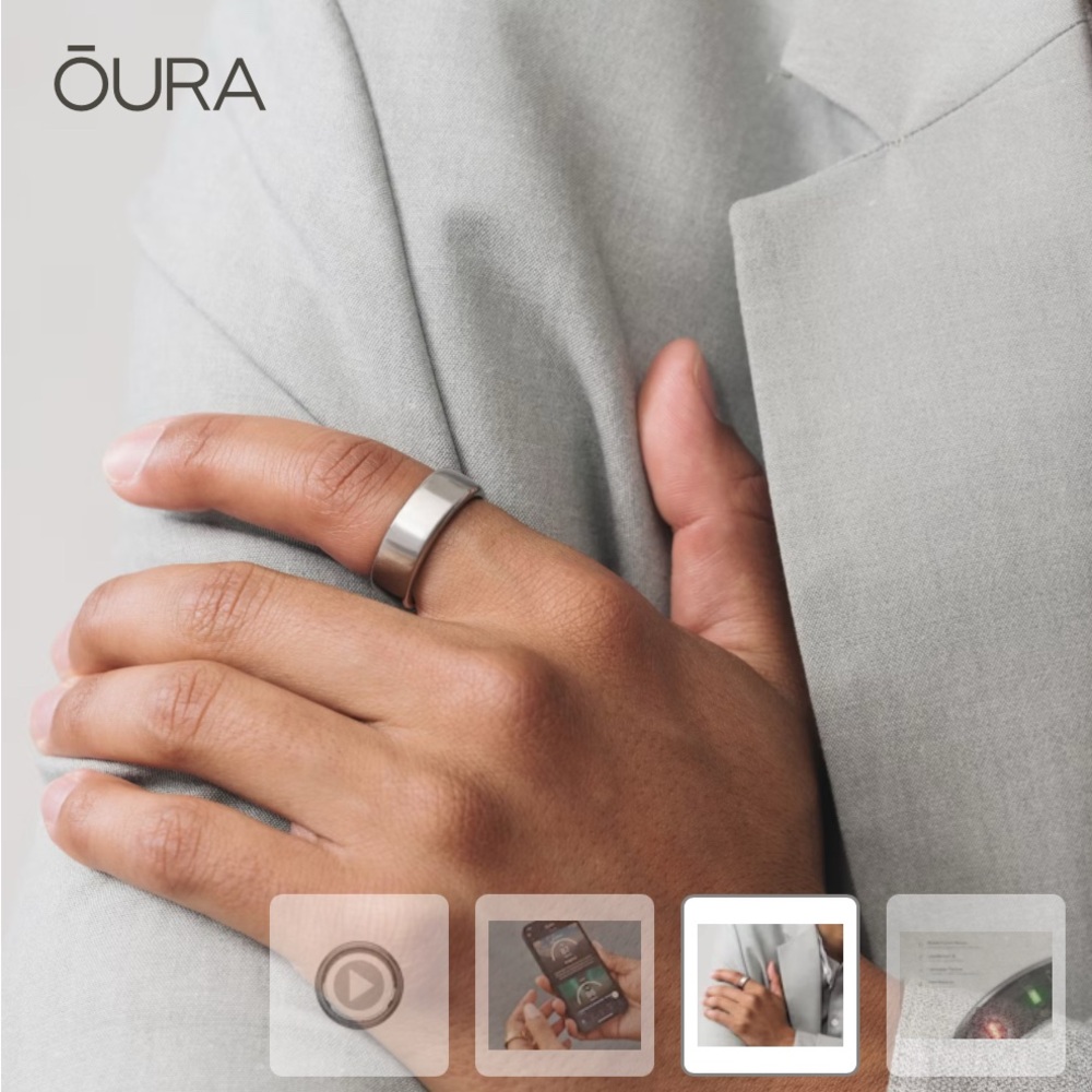 ŌURA Gen 3 Silver Ring Size 7